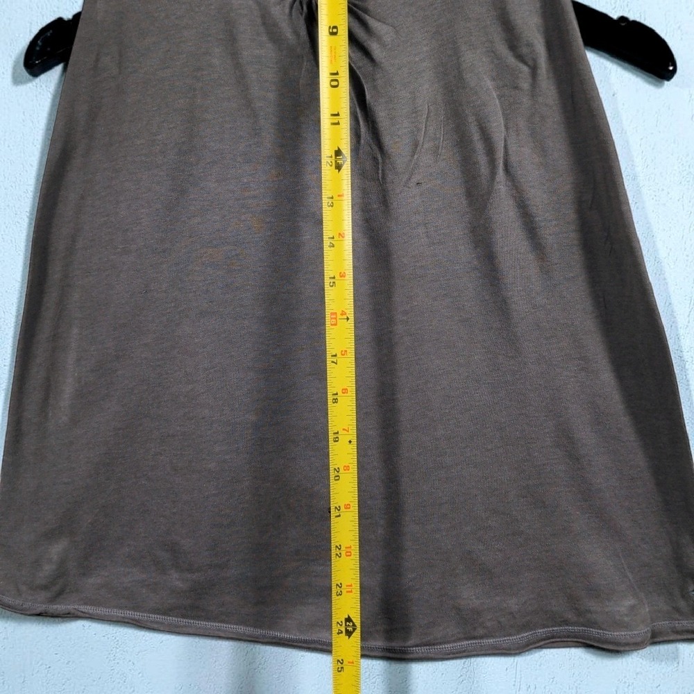 American Eagle Y2K Racerback Tank Top Womens Medium Gray Cotton Modal Ruched - Picture 9 of 12